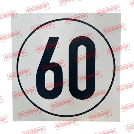 21863 KEMPF Aufkleber Geschwindigkeitsschild 60 km/h